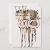 Jump & Tumble Gymnastics 4th Birthday Party Kaart (Achterkant)