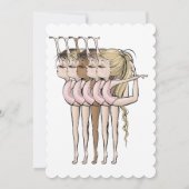 Jump & Tumble Gymnastics White 5th Birthday Party Kaart (Achterkant)