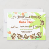 Jump Tumble Monkey Oerwoud Verjaardag Kaart (Voorkant)