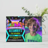 Jump Verjaardag Bounce House Trampoline Park Foto Kaart (Staand voorkant)