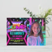 Jump Verjaardag Bounce House Trampoline Park Foto Kaart (Staand voorkant)