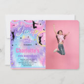 Jump verjaardag foto uitnodiging (Voorkant)