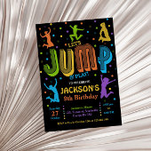 Jump verjaardag Trampoline Party uitnodiging