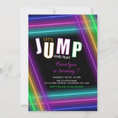 Jump verjaardag Trampoline Party uitnodiging (Voorkant)