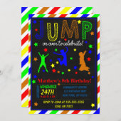 Jump Verjaardagsfeest Uitnodiging voor een jongen (Voorkant / Achterkant)