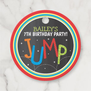 Jump Verjaardagsfeestje Favor Tags Bedankjes Labels