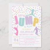 Jump verjaardagsfeestuitnodiging kaart (Voorkant)