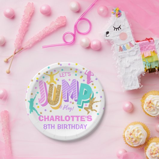 Jump Verjaardagspapier Bord (Feest)