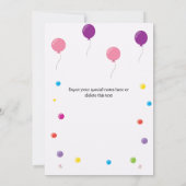 Jump verjaardagsuitnodiging Meisje bounce huis uit Kaart (Achterkant)