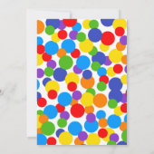 Jump verjaardagsuitnodiging regenboogverjaardag kaart (Achterkant)