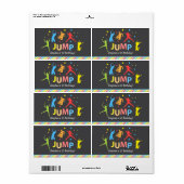 Jump water flesetiketten / Trampoline flesetiket Etiket (Full Sheet)