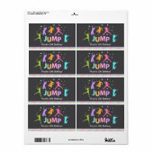 Jump Waterfles etiketten / trampoline flesetiket (Full Sheet)