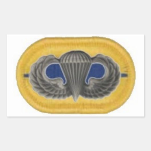 Jump Wings op 1e Bn 504e Infanterie Ovale Stickers (Voorkant)