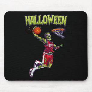 Jump Zombie Bysketbyll Dunk Player Halloween Pumpk Muismat