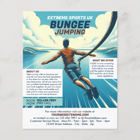 Jumper Design - Bungee Jumping Course Adverteren Flyer (Voorkant)