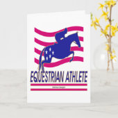Jumper Equestrian Athlete Card Kaart (Gele Bloem)