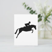 Jumper Horse Silhouette Briefkaart (Staand voorkant)