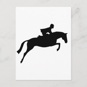 Jumper Horse Silhouette Briefkaart
