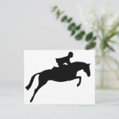 Jumper Horse Silhouette Briefkaart (Staand voorkant)