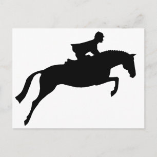 Jumper Horse Silhouette Briefkaart