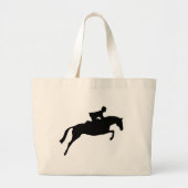 Jumper Horse Silhouette Grote Tote Bag (Voorkant)
