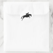 Jumper Horse Silhouette Ronde Sticker (Tas)