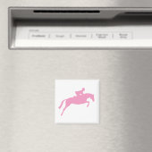 Jumper Horse Silhouette (roze) Magneet (Insitu (Vaatwasser))