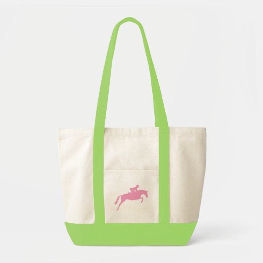 Jumper Horse Silhouette (roze) Tote Bag (Voorkant)