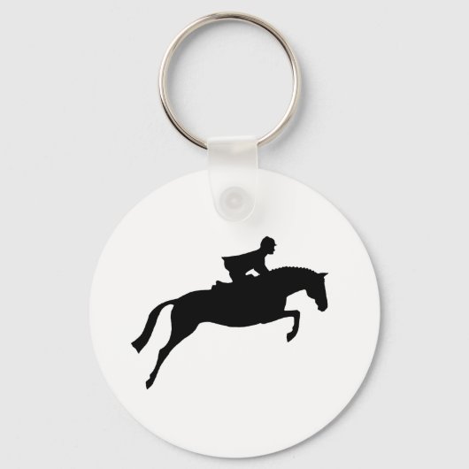 Jumper Horse Silhouette Sleutelhanger (Voorkant)