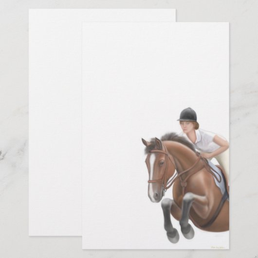 Jumper Horse Stationery Briefpapier (Voorkant / Achterkant)