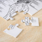 Jumper Horses Fences Montage Legpuzzel (Zijkant)