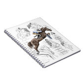 Jumper Horses Fences Montage Notitieboek (Rechterzijde)