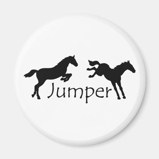 Jumper met twee springpaarden magneet (Voorkant)