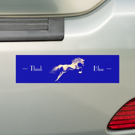 Jumper ~ "Think Blue"-Bumpersticker Bumpersticker (Op auto)