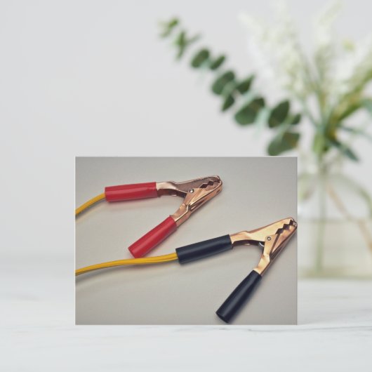 Jumperkabels Briefkaart (Staand voorkant)