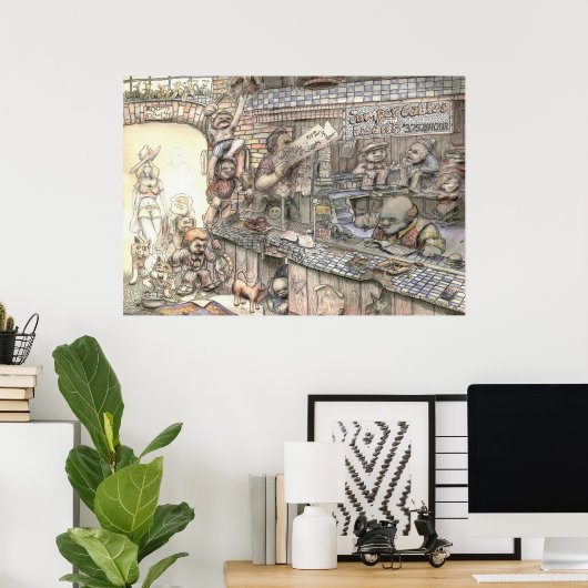 Jumperkabels en dwarfs - Poster (Thuiskantoor)