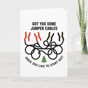 Jumperkabels voor je want je vindt grappig leuk kaart