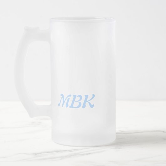 Jumpers en Jammers Frosty Beer w. initialen Matglas Bierpul (Links)