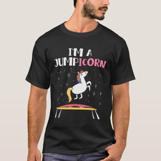 Jumpicorn Unicorn Trampoline Trampolining Workout  T-shirt (Voorkant)