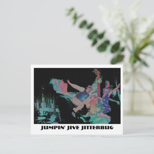 Jumpin' Jive Jitterbug Briefkaart (Staand voorkant)
