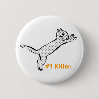 Jumping #1 Kitten Ronde Button 5,7 Cm