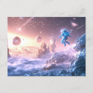 Jumping Astronaut Briefkaart