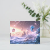 Jumping Astronaut Briefkaart (Staand voorkant)