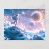 Jumping Astronaut Briefkaart (Voorkant)