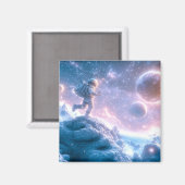 Jumping Astronaut Magneet (Voorkant / Achterkant)