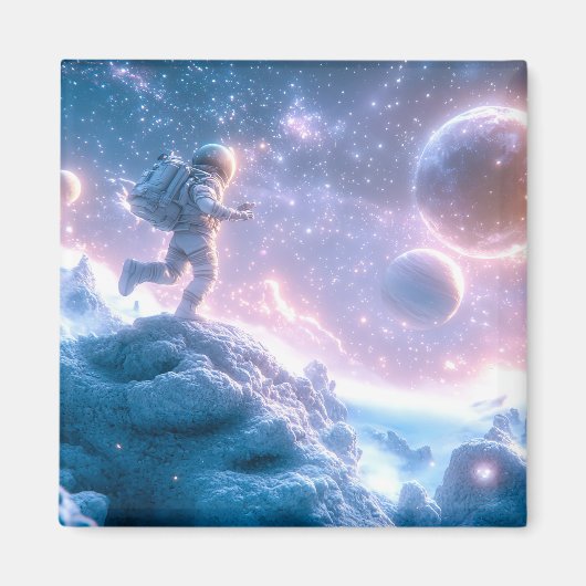 Jumping Astronaut Magneet (Voorkant)