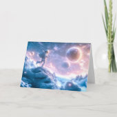 Jumping Astronaut Notitiekaartje (Voorkant)