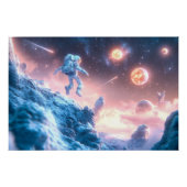 Jumping Astronaut Perfect Poster (Voorkant)