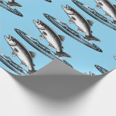 jumping atlantic salmon fish cadeaupapier (Hoek)