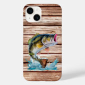 Jumping Bass Barn Wood Case-Mate iPhone Case (Achterkant)